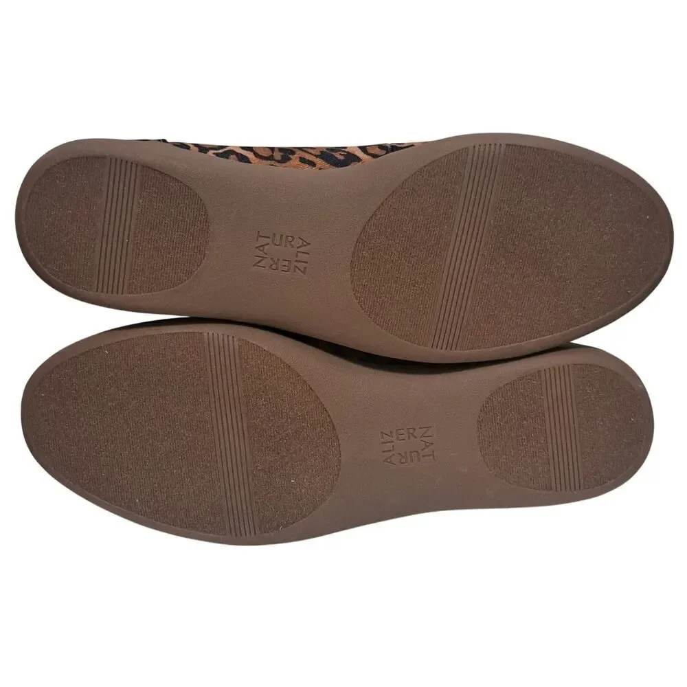 Naturalizer Balletcore Flexy Ballet Flat Stylish Slip On Leopard Print Size 9W